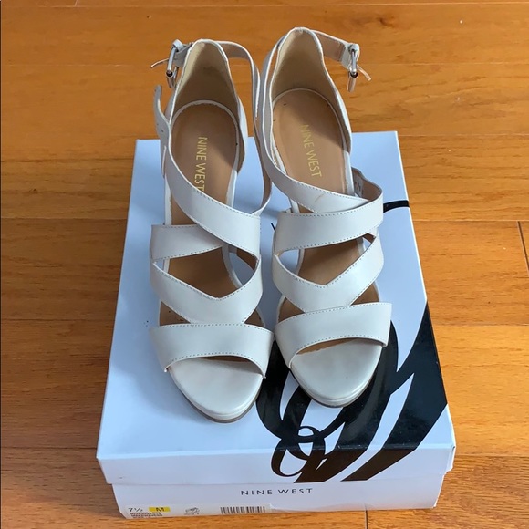 Nine West Shoes - Nine West Cream Sandals 7.5